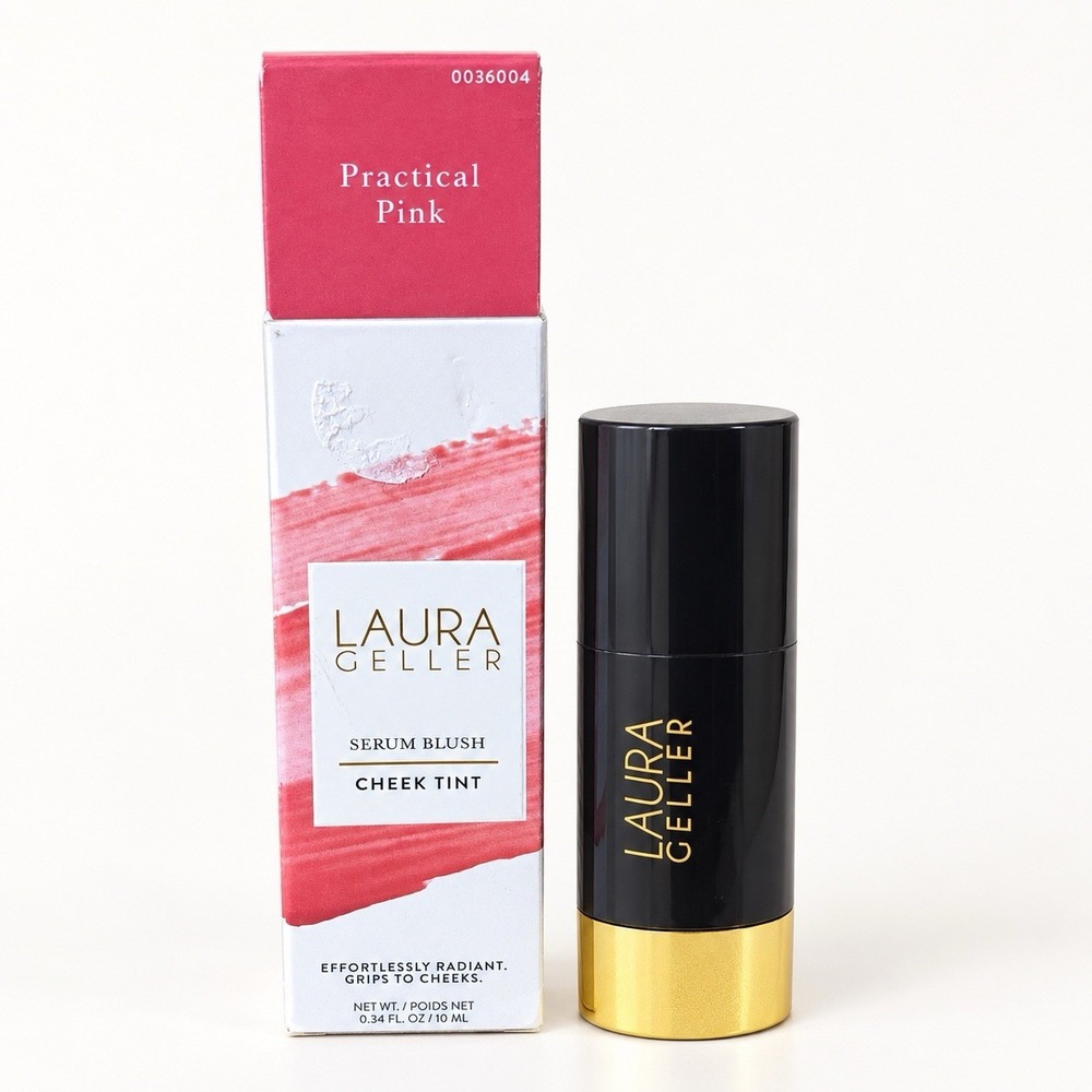 Laura Geller Serum Blush Cheek Tint Practical Pink 0.34oz Dewy Liquid Makeup NEW